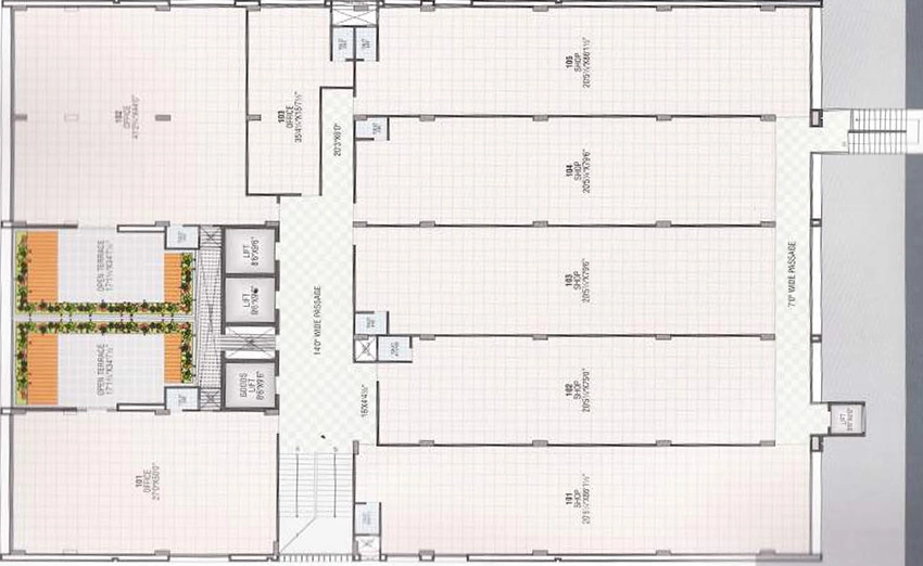 Floor Plan of Dwarkesh Business Hub in Motera, Ahmedabad - Image 318368