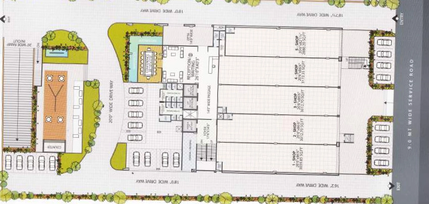 Master Plan of Dwarkesh Business Hub in Motera, Ahmedabad - Image 318367
