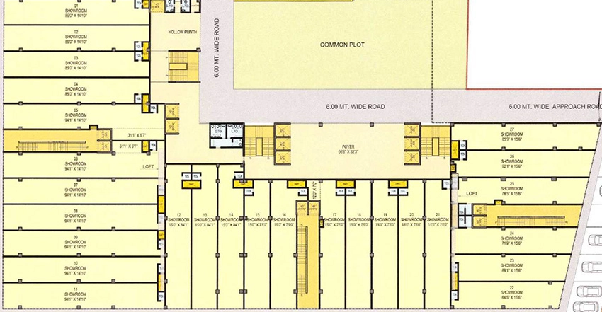 Floor Plan of Poddar Emporis in Motera, Ahmedabad - Image 318444