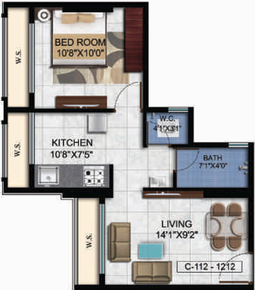 1 BHK Flat in Thalia Labh Vrindavan Flora in Rasayani, Navi Mumbai - Image 869061