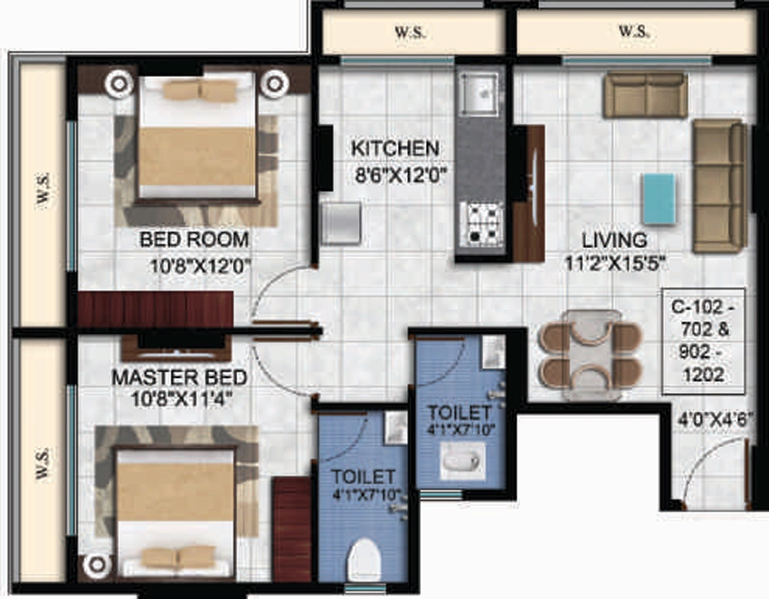 2 BHK Flat in Thalia Labh Vrindavan Flora in Rasayani, Navi Mumbai - Image 869063