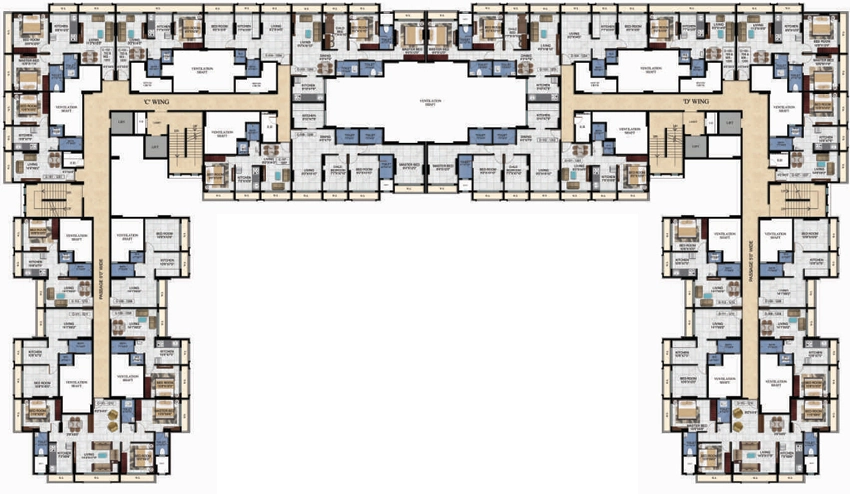 Floor Plan of Thalia Labh Vrindavan Flora in Rasayani, Navi Mumbai - Image 318487