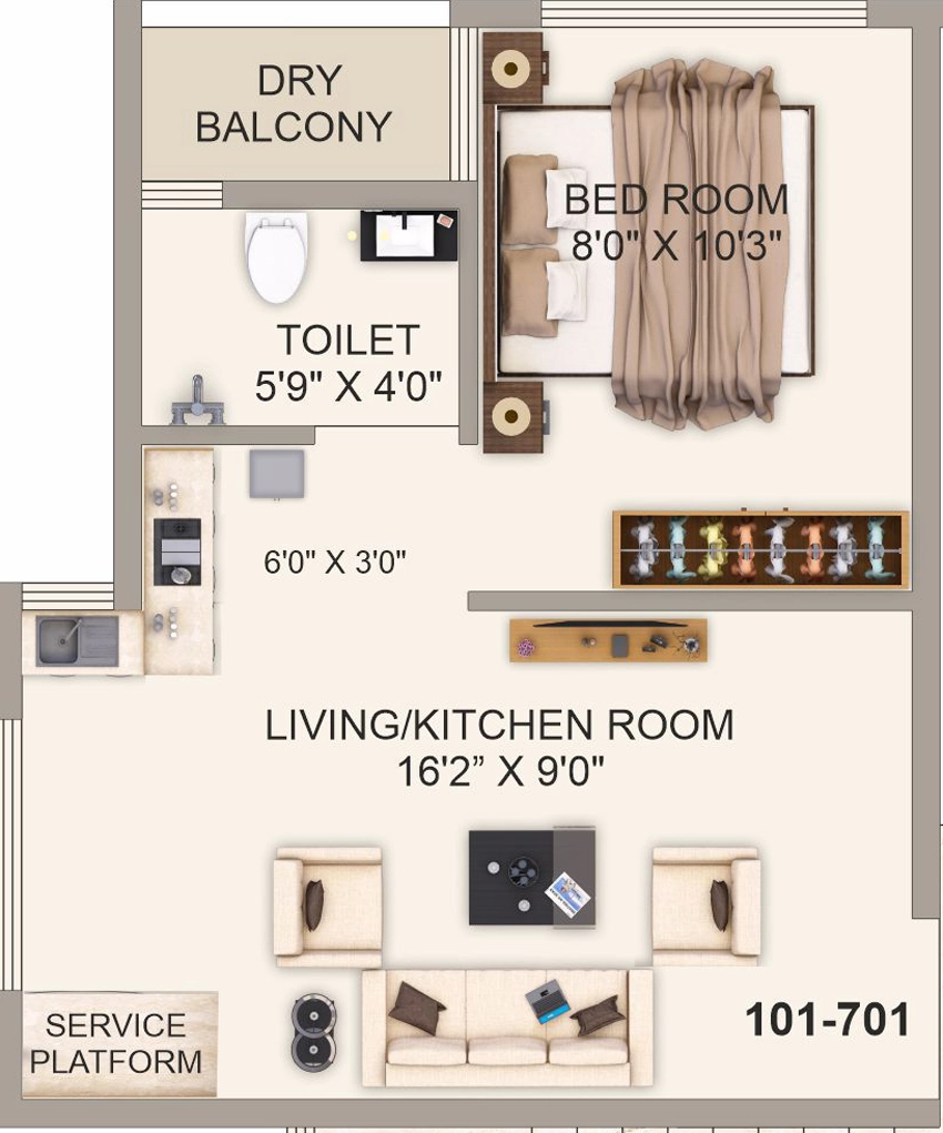 1 BHK Flat in Om Aariv in Panvel, Navi Mumbai - Image 869166