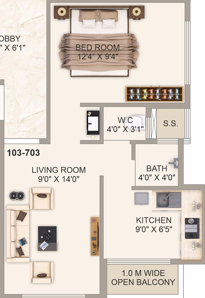 1 BHK Flat in Om Aariv in Panvel, Navi Mumbai - Image 869167