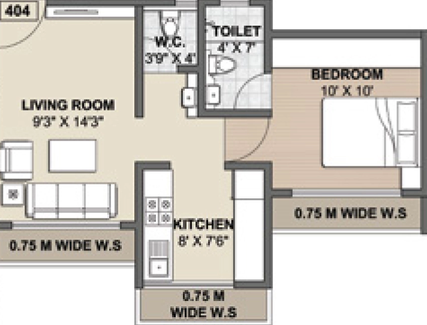 1 BHK Flat in JMM Geetanjali in Panvel, Navi Mumbai - Image 869177