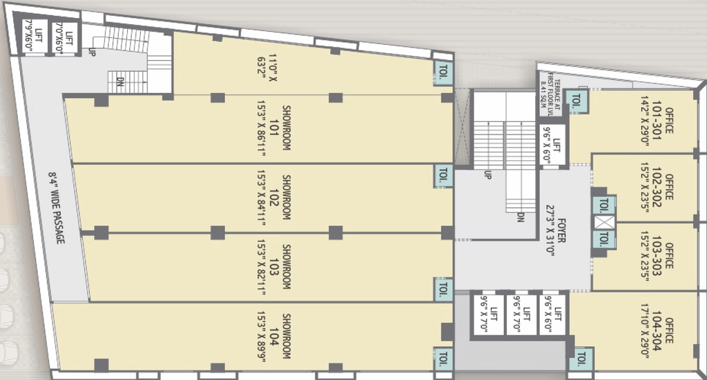 Floor Plan of Diamond Centrum Heights in Akhbar Nagar, Ahmedabad - Image 318639