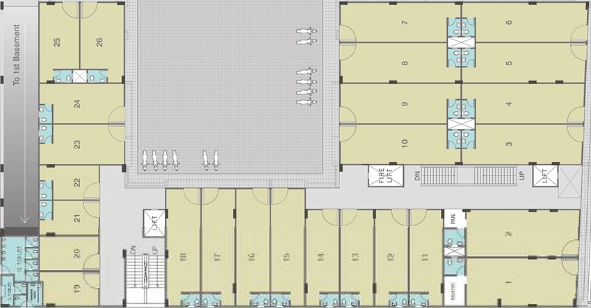 Floor Plan of Gala Hub in Bopal, Ahmedabad - Image 318685