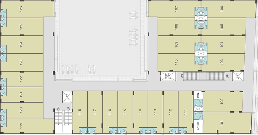 Floor Plan of Gala Hub in Bopal, Ahmedabad - Image 318686
