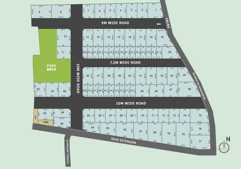 Master Plan of G Square Green Valley in Nallampalayam, Coimbatore - Image 318795