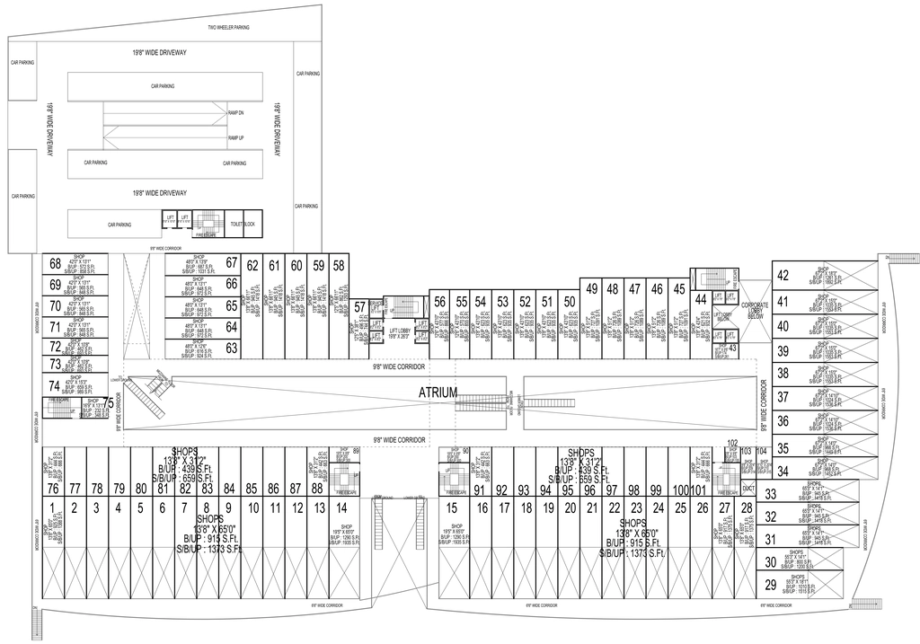 Floor Plan of BCM Zodiac in Nipania, Indore - Image 318780