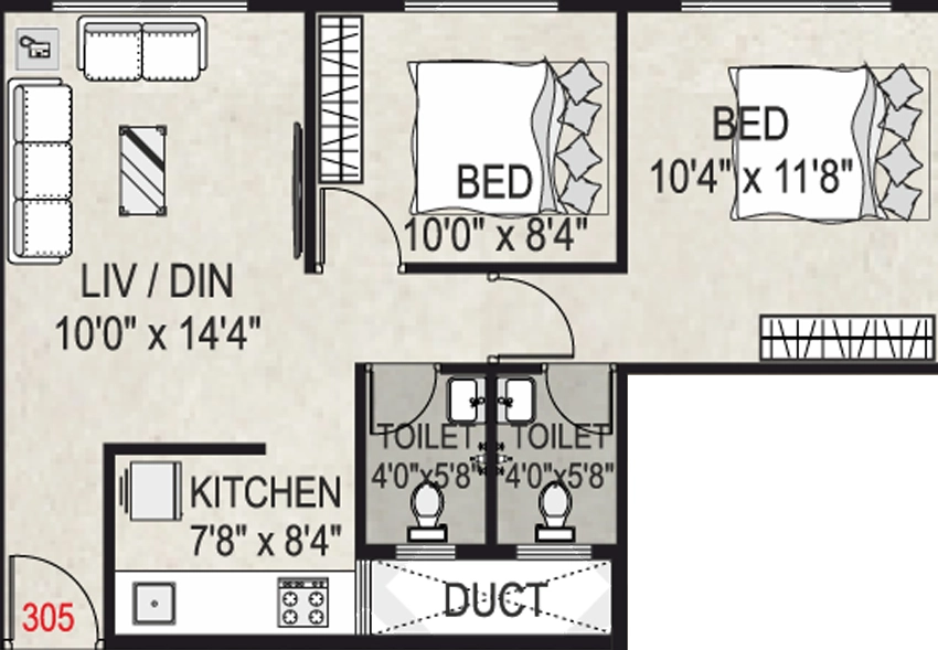 2 BHK Flat in Shree Parshwanath Chs in Vashi, Navi Mumbai - Image 869303