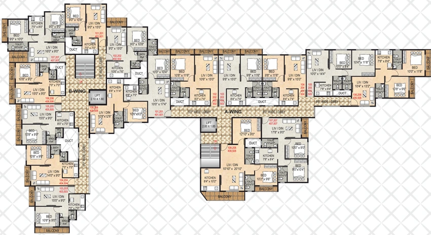 Floor Plan of Shree Parshwanath Chs in Vashi, Navi Mumbai - Image 318815