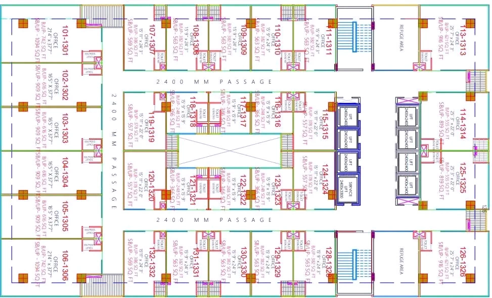 Floor Plan of C21 Paradise in Super Corridor, Indore - Image 318816