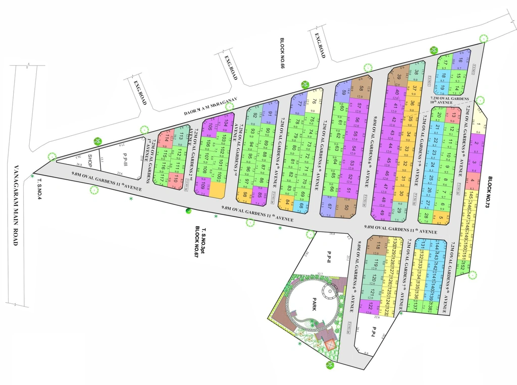 Master Plan of VGN Oval Gardens in Ambattur, Chennai - Image 318876