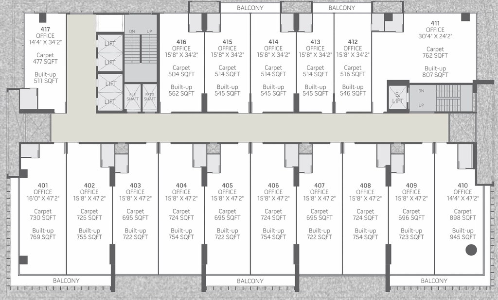 Floor Plan of Skye Corporate Park in Vijay Nagar, Indore - Image 318921