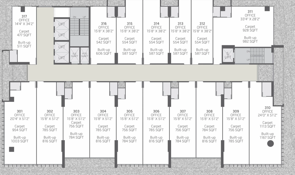 Floor Plan of Skye Corporate Park in Vijay Nagar, Indore - Image 318922