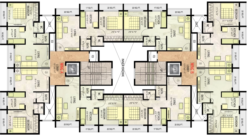 Floor Plan of Surana Samruddhi in Dronagiri, Navi Mumbai - Image 318938