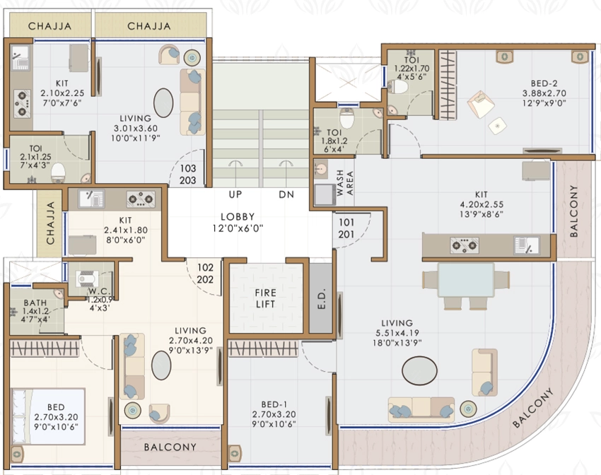 Floor Plan of Nirman Om Nirman in Karanjade, Navi Mumbai - Image 318982