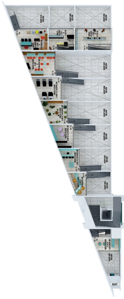 Floor Plan of Naiknavare Esmeralda Business Square in Kadamba Plateau, Goa - Image 319031