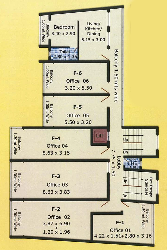 Floor Plan of S K Towers in Morod, Goa - Image 319115