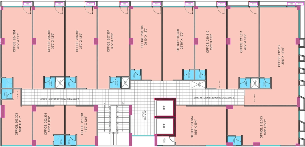Floor Plan of Money Plant Business Hub in Gota, Ahmedabad - Image 319130