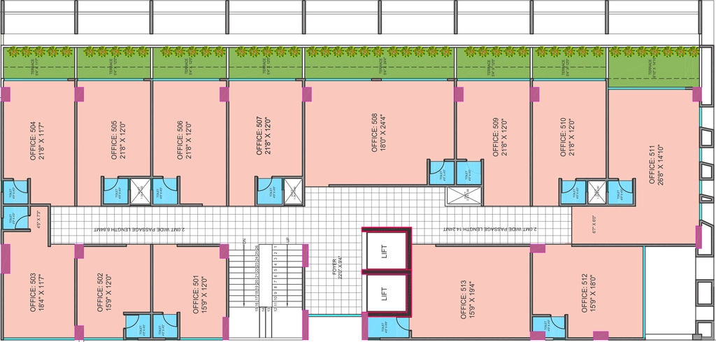 Floor Plan of Money Plant Business Hub in Gota, Ahmedabad - Image 319131