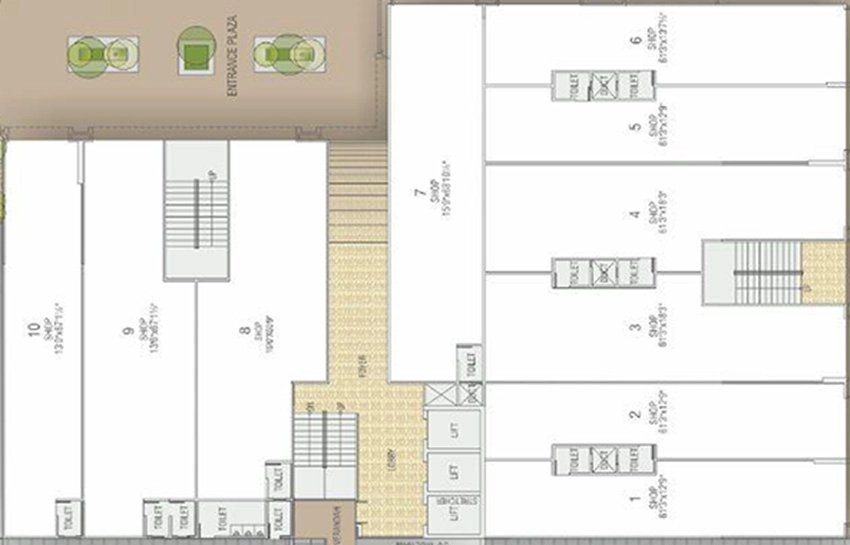 Floor Plan of Nobles Trade Centre in Bhuyangdev, Ahmedabad - Image 319173