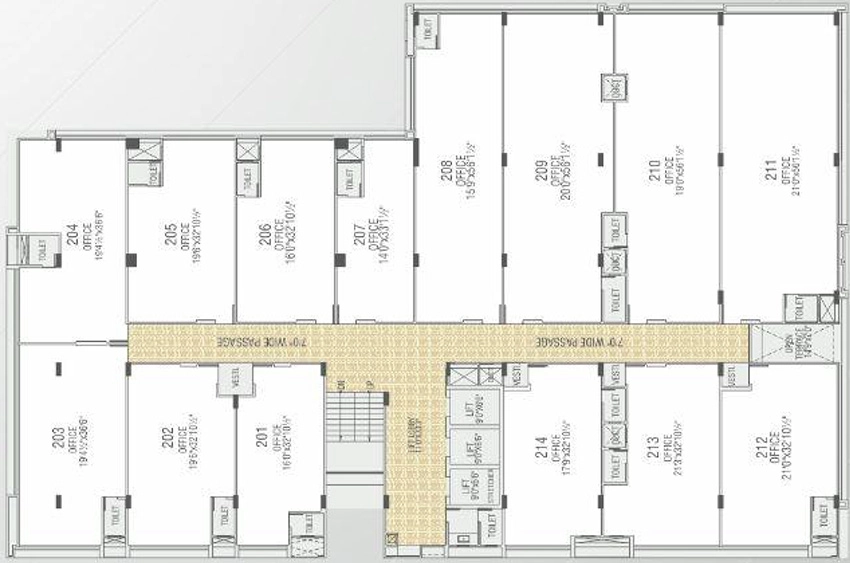 Floor Plan of Nobles Trade Centre in Bhuyangdev, Ahmedabad - Image 319171