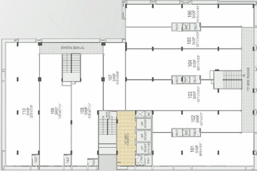 Floor Plan of Nobles Trade Centre in Bhuyangdev, Ahmedabad - Image 319172