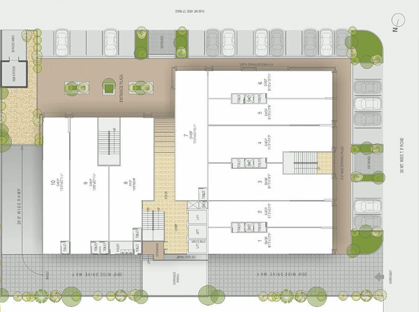 Master Plan of Nobles Trade Centre in Bhuyangdev, Ahmedabad - Image 319169