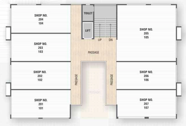 Floor Plan of Om Arcade in Adajan, Surat - Image 319191