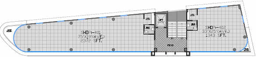 Floor Plan of Pushti Crossroads in Navrangpura, Ahmedabad - Image 319230