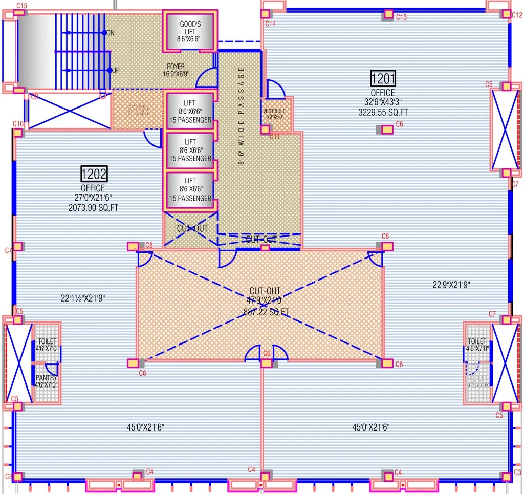Floor Plan of Risha Brooklyn Towers in Makarba, Ahmedabad - Image 319258