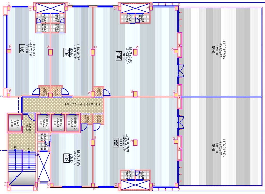 Floor Plan of Risha Brooklyn Towers in Makarba, Ahmedabad - Image 319257