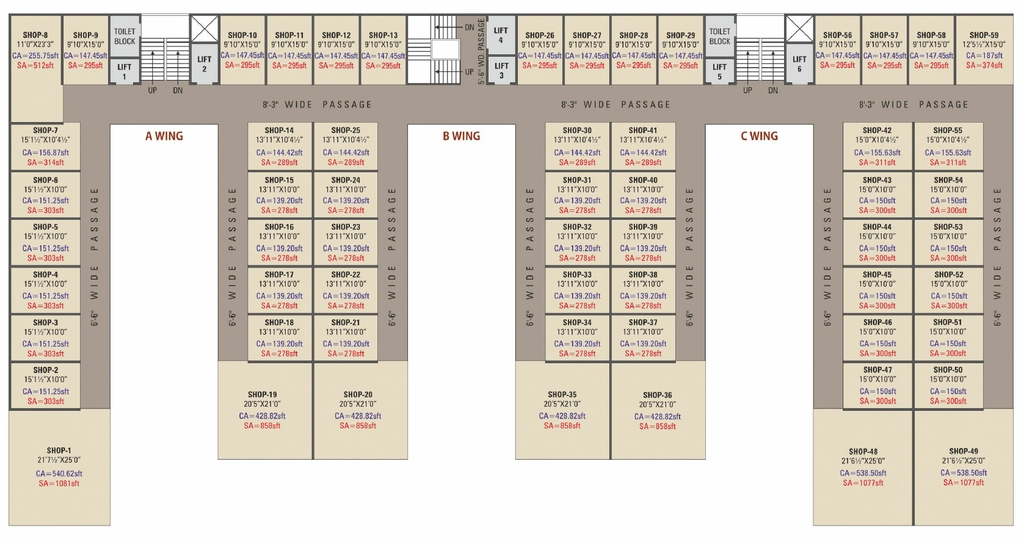 Floor Plan of Sai Ashish Trade Center in Vesu, Surat - Image 319310