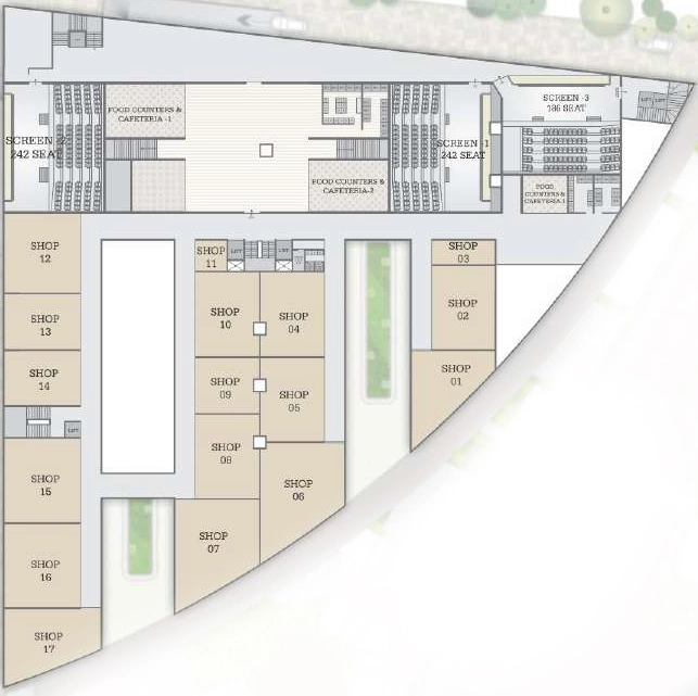 Floor Plan of Shree Signet Mall in Kamrej, Surat - Image 319333