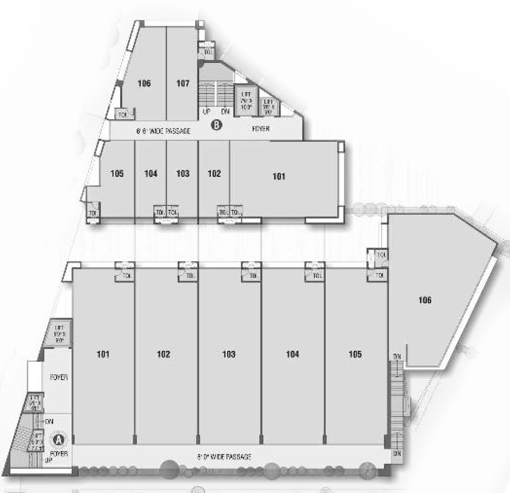 Floor Plan of Universal Business Centre in Adajan, Surat - Image 319372