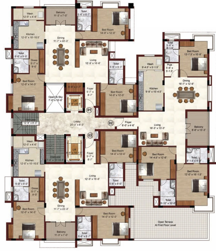 Floor Plan of Akshaya Orbit 11 in Gopalapuram, Coimbatore - Image 319400