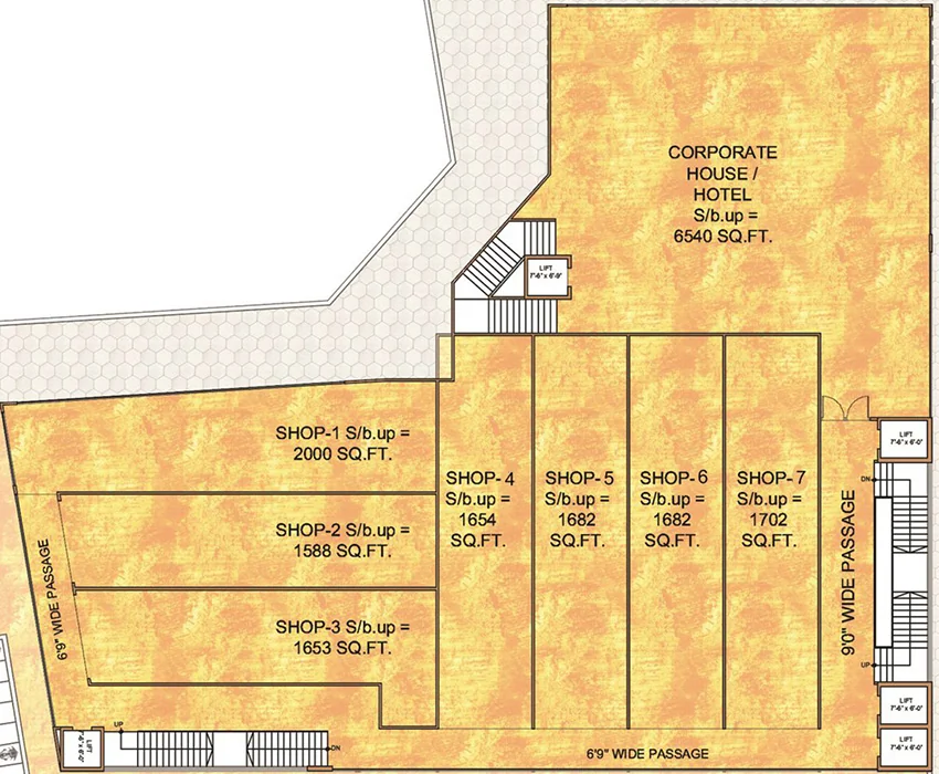 Floor Plan of Shri Sai Sapphire Square in Chandkheda, Ahmedabad - Image 319298