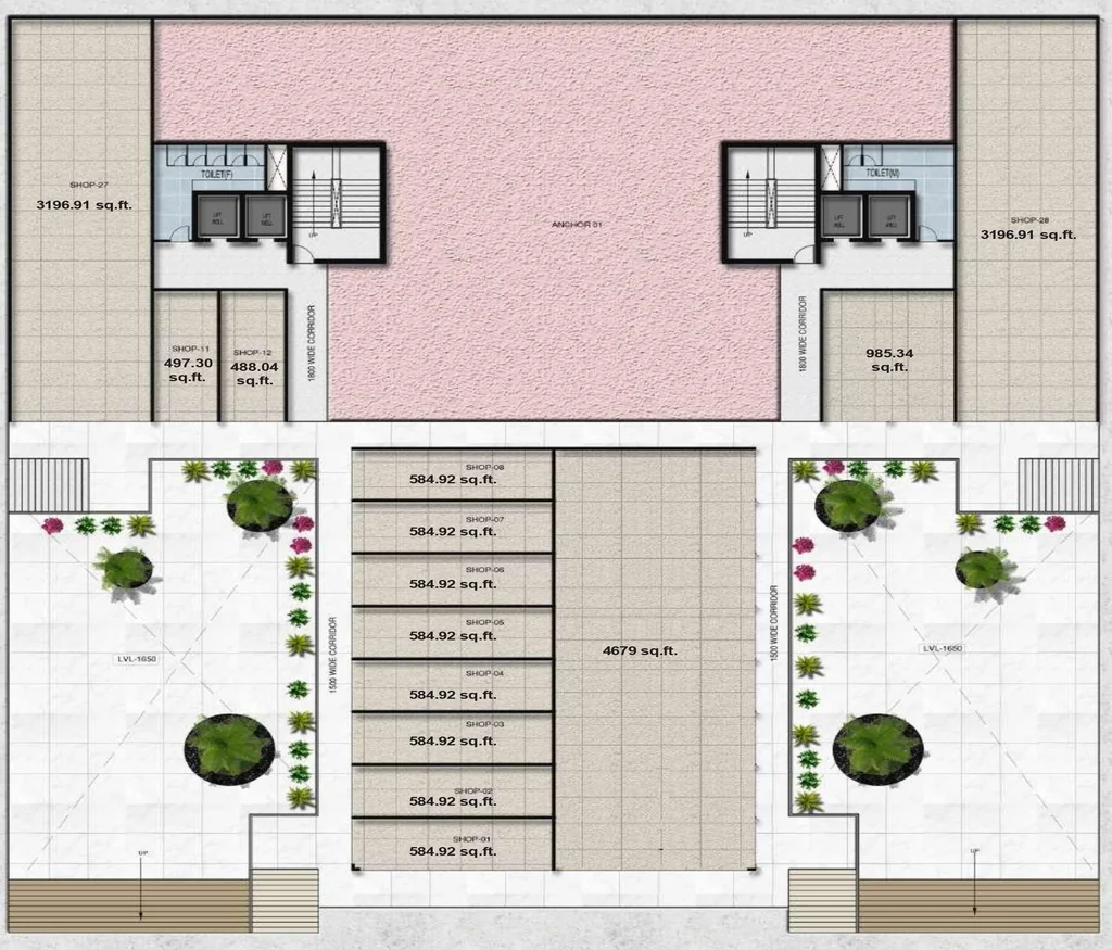 Floor Plan of Commercial Gold Square in Raj Nagar Extension, Ghaziabad - Image 319499