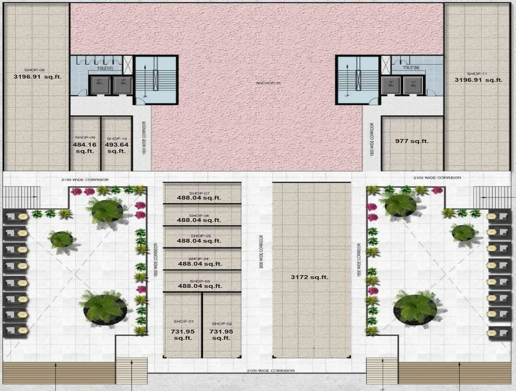 Floor Plan of Commercial Gold Square in Raj Nagar Extension, Ghaziabad - Image 319498