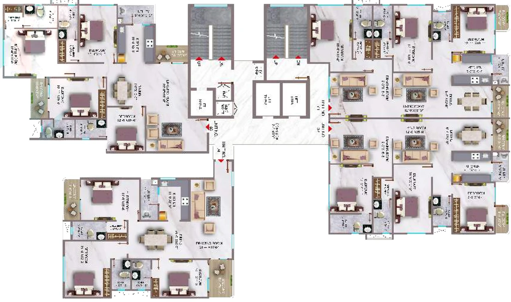 Floor Plan of Seven Waterfront in Gorewada, Nagpur - Image 319577