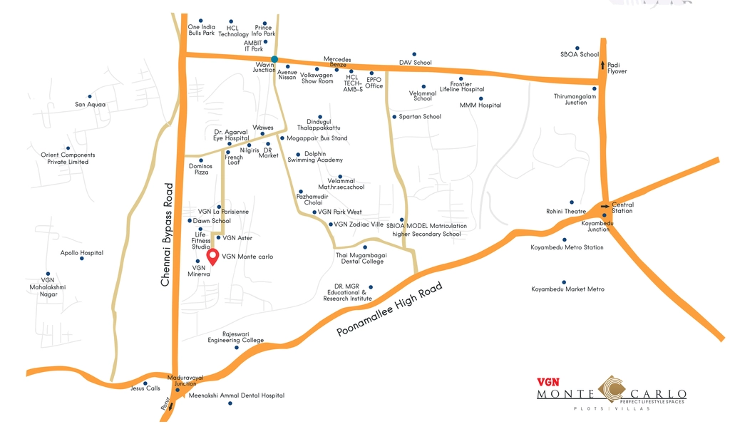 Location of VGN Monte Carlo in Nolambur, Chennai - Image 319620