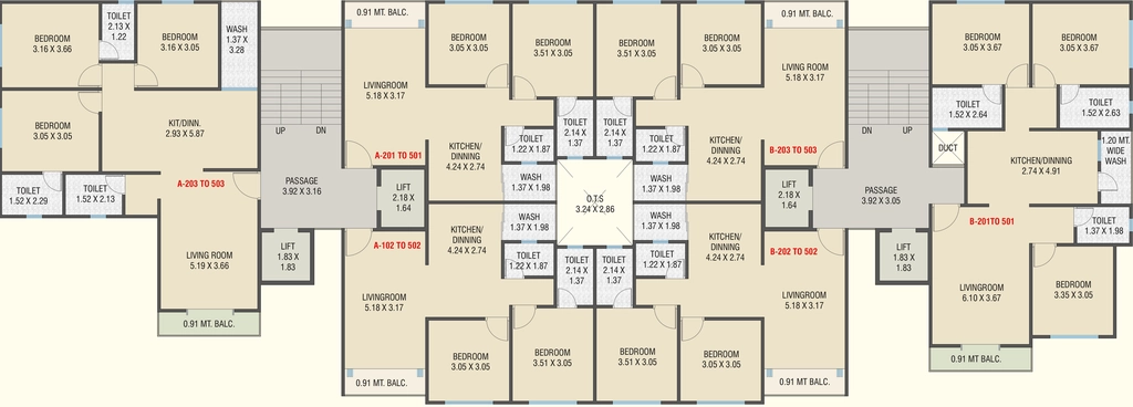 Floor Plan of Tulsi Darshan in Gotri, Vadodara - Image 319780