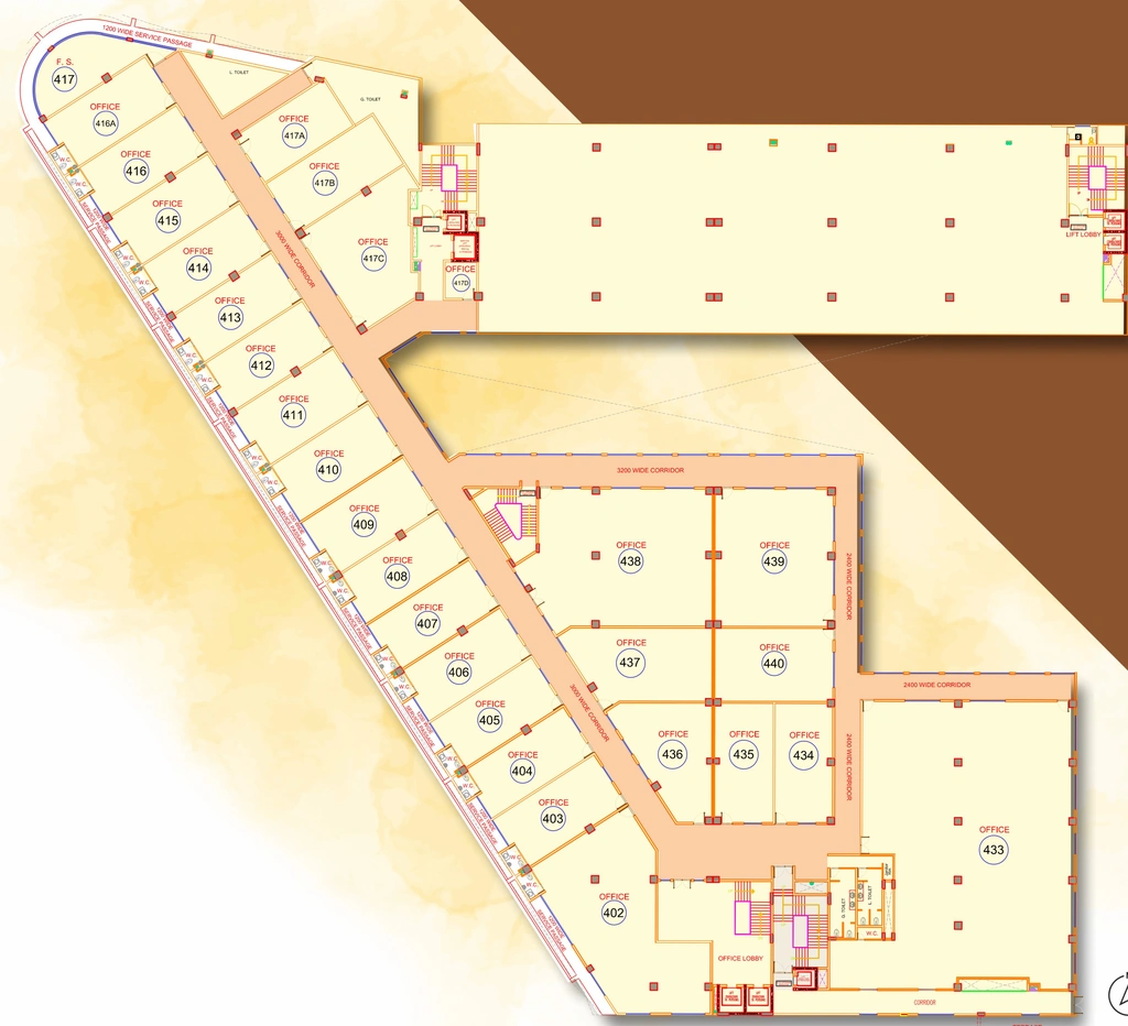 Floor Plan of C21 Corporate Zone in Hoshangabad Road, Bhopal - Image 319821