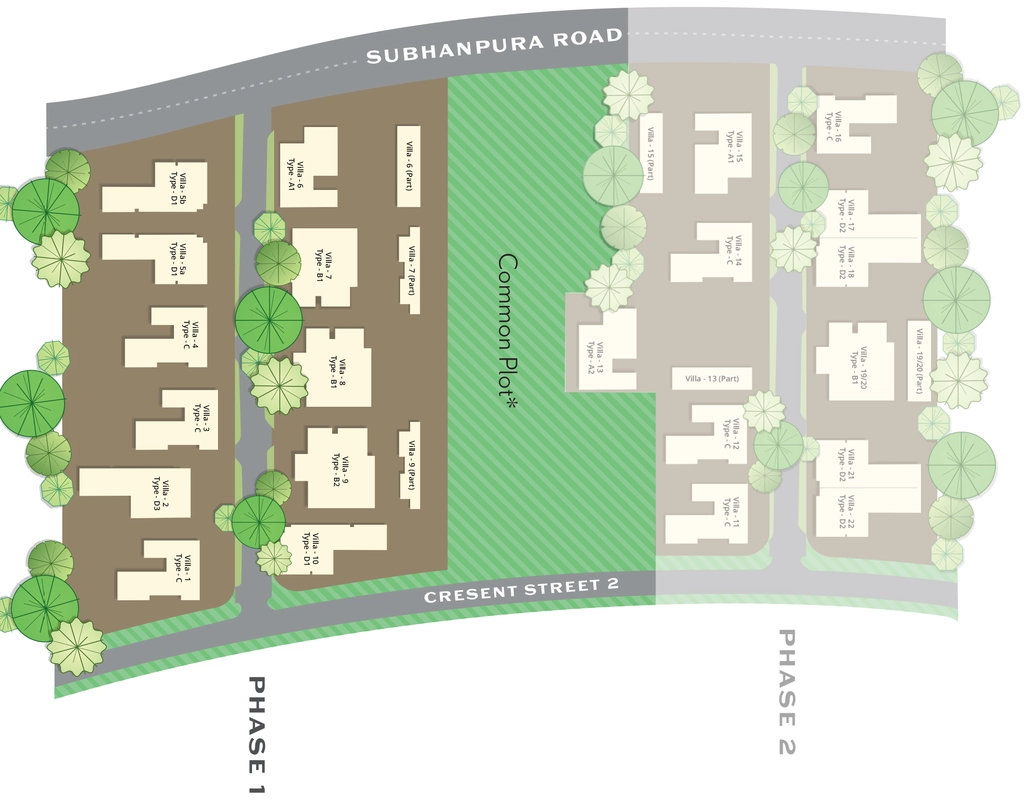 Master Plan of Alembic The Villas Phase 1 in Gorwa, Vadodara - Image 319810