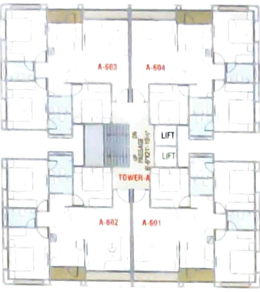 Floor Plan of Marina Times Square in Tandalja, Vadodara - Image 319834