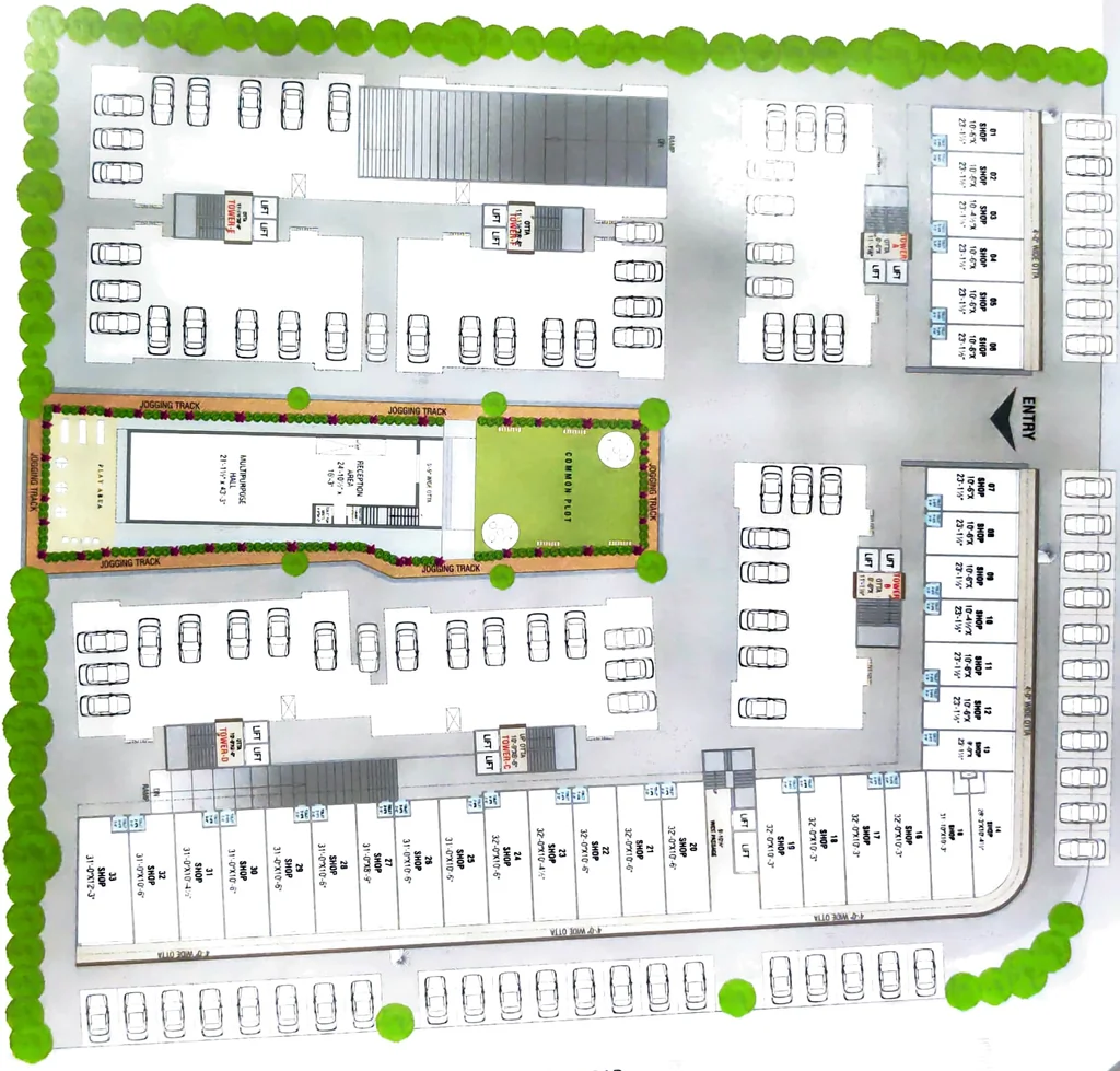 Master Plan of Marina Times Square in Tandalja, Vadodara - Image 319835