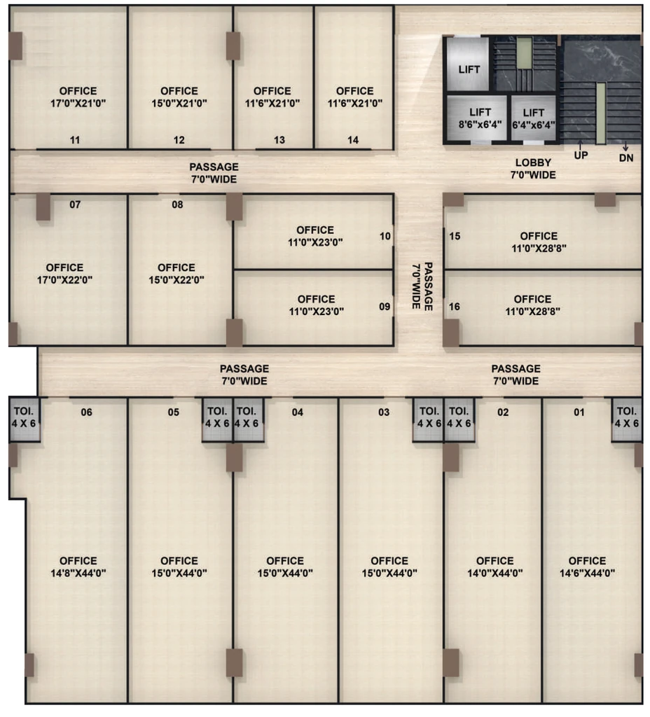 Floor Plan of Cliffton Corporate in Niranjanpur, Indore - Image 319853