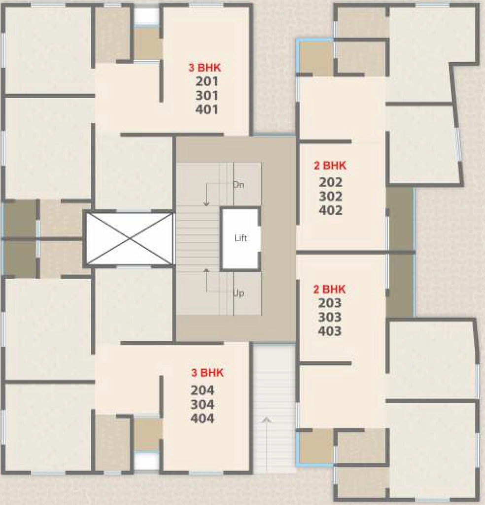Floor Plan of Omkar Tirth Exotica in Tarsali, Vadodara - Image 319859